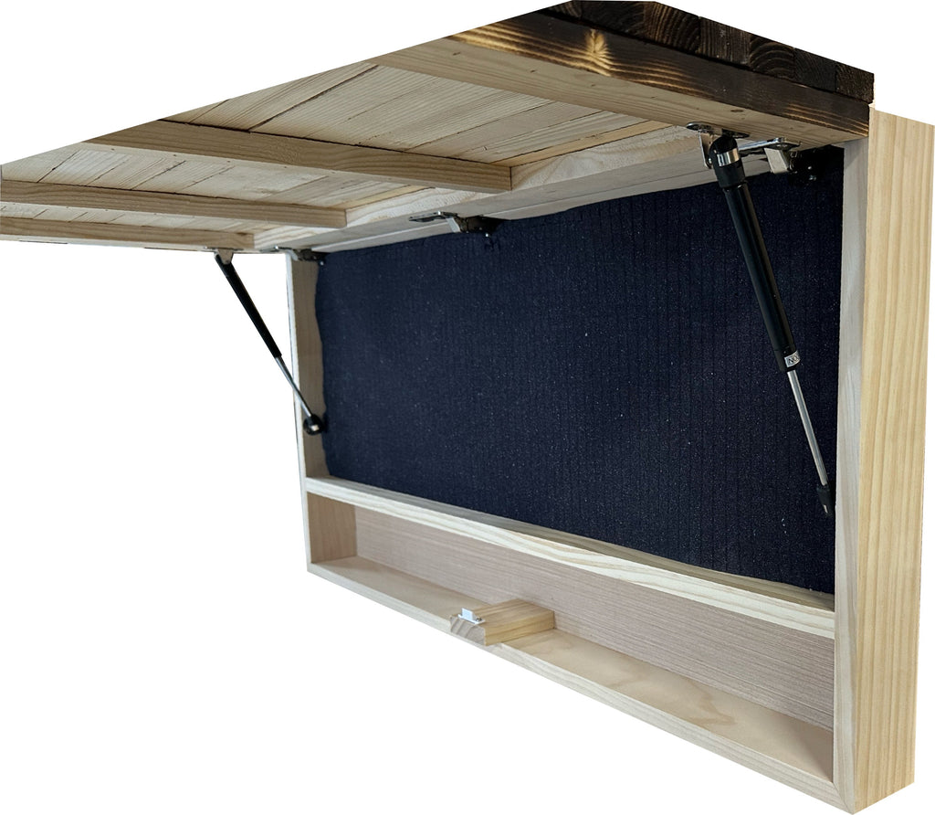 Large Red and Blue American Flag Hidden Gun Storage Cabinet