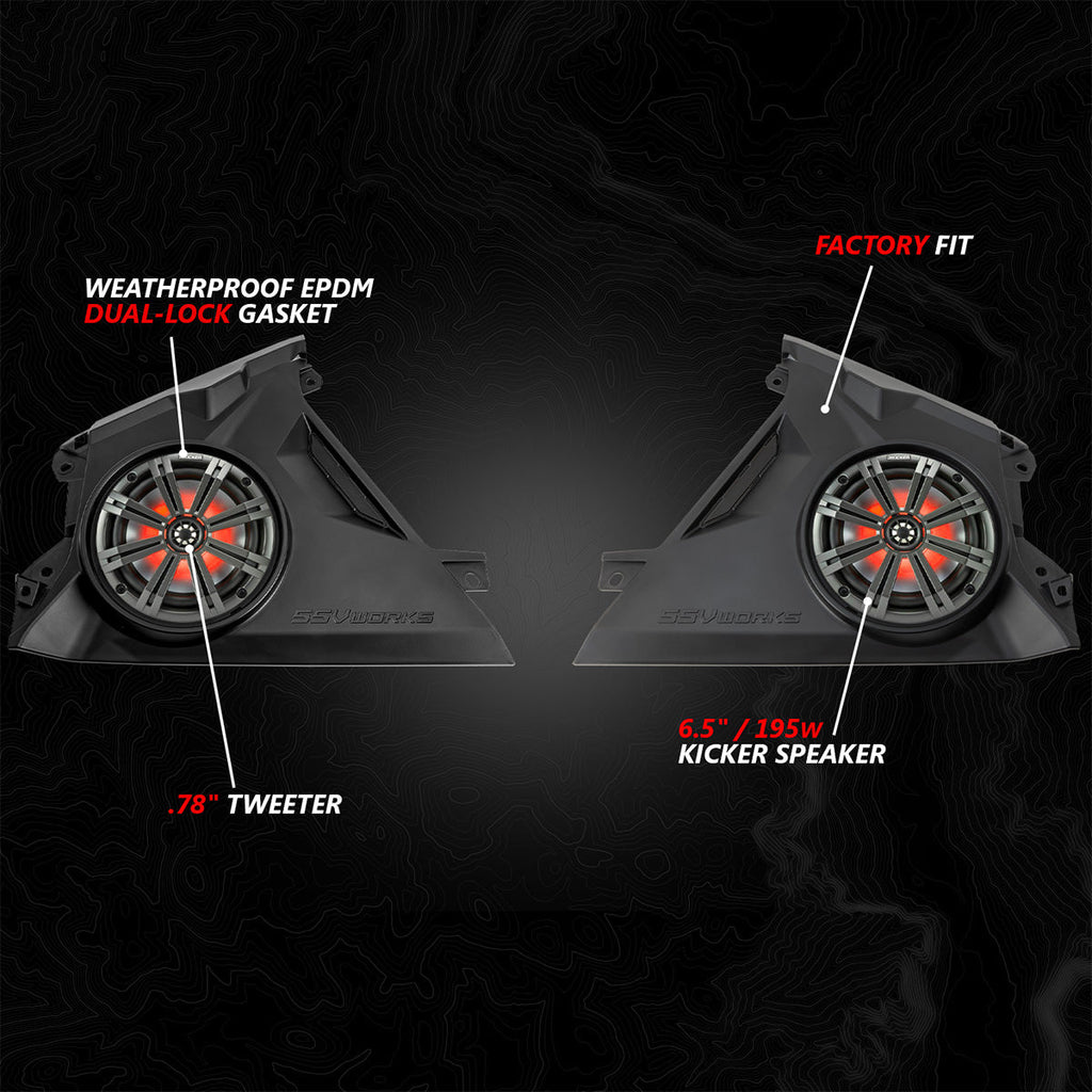 2024 Can-Am® Maverick R Front-Dash 6.5" Speaker-Panels