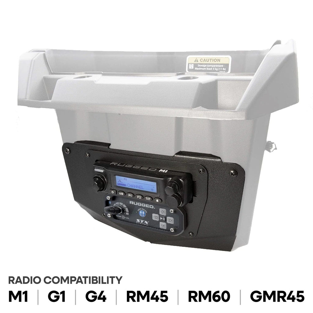 Commander and Maverick - Glove Box Multi-Mount Kit for Rugged UTV Radios and Intercoms - Rugged M1/G1/G4/RM45/RM60/GMR45