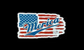 Merica on American Flag Patriotic Acrylic Hat Patch - 3 Colors Available