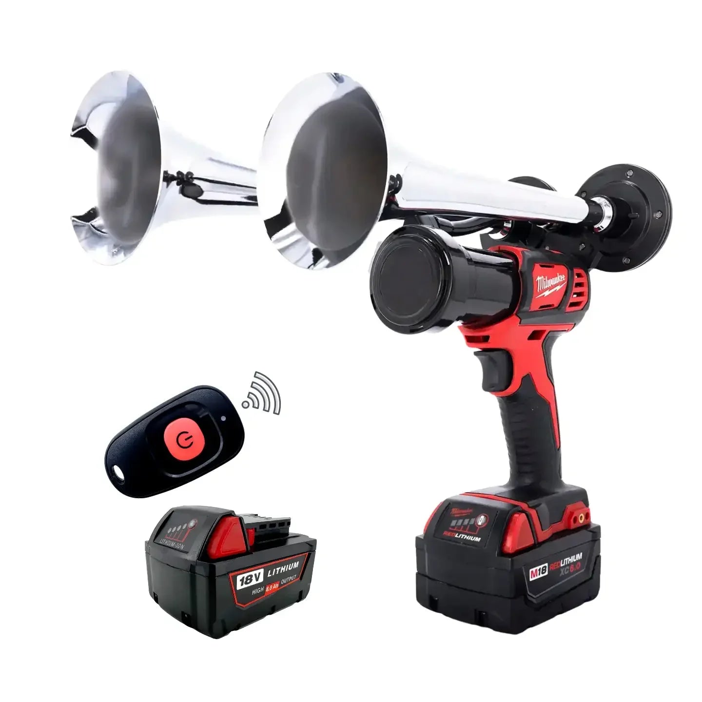 Train Horn for Milwaukee Batteries – Dual