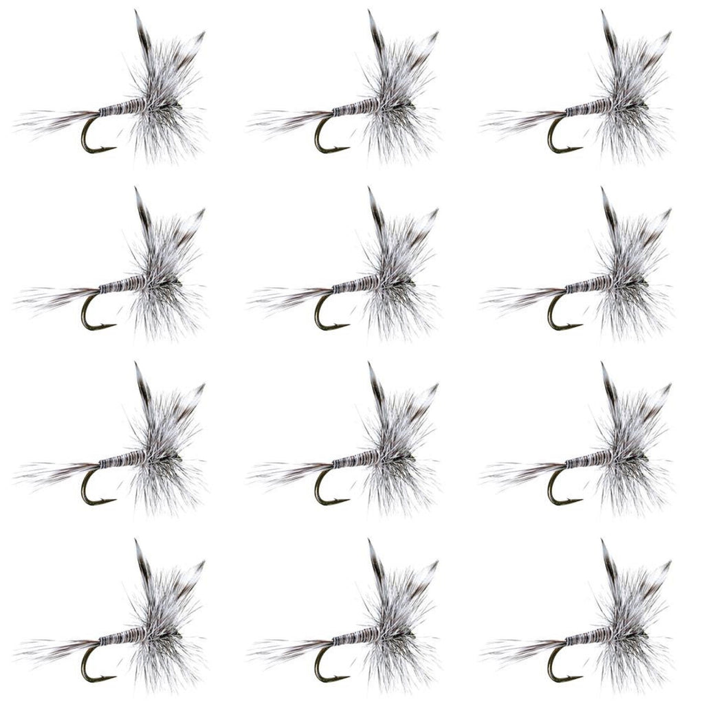 Mosquito Classic Trout Dry Fly Fishing Flies - 1 Dozen Size 12