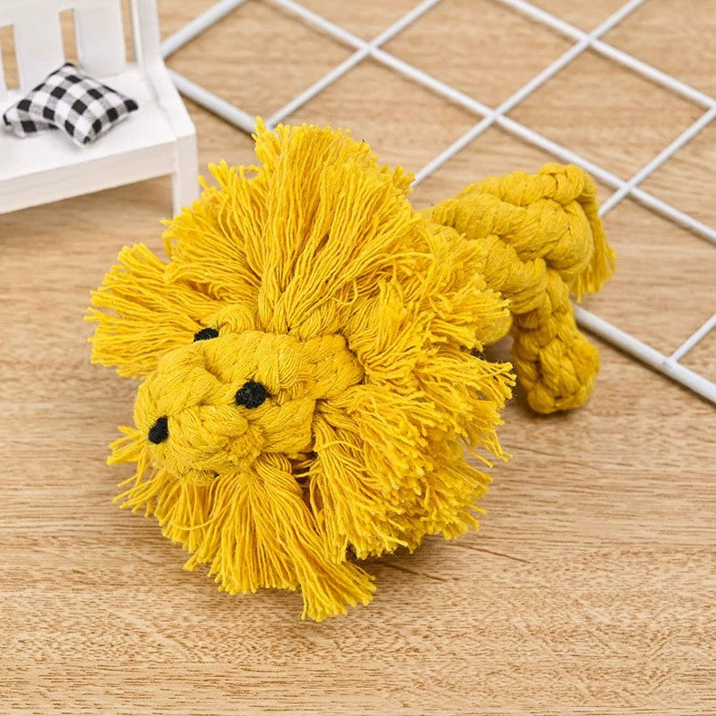 Cotton Rope Dog Toy – Cute Animals Chew