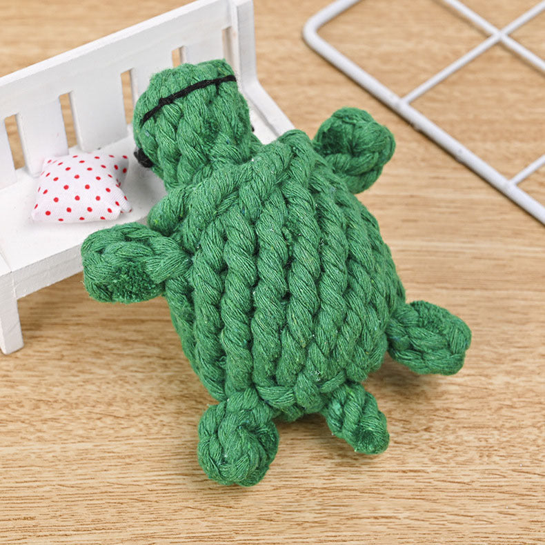 Cotton Rope Dog Toy – Cute Animals Chew