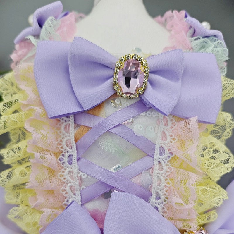 Handmade Luxury Dog Dress Princess Lace Tutu