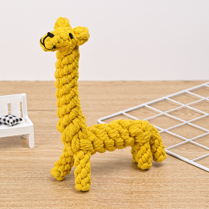 Cotton Rope Dog Toy – Cute Animals Chew