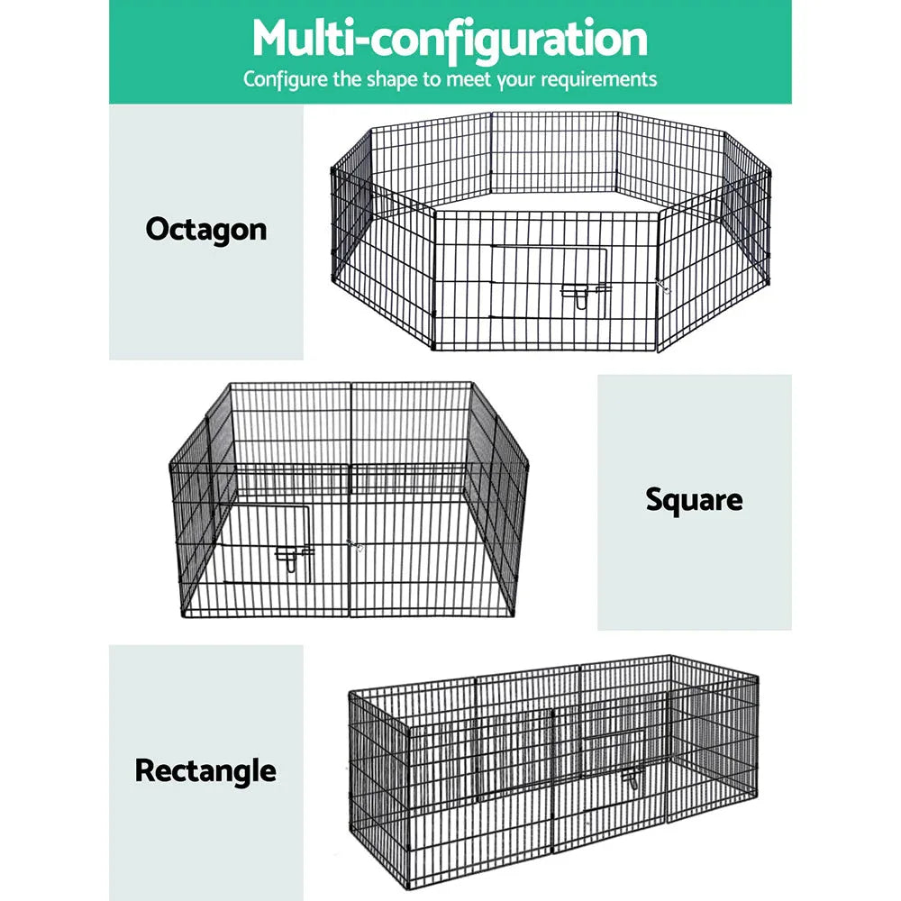 i.Pet 2X24" 8 Panel Pet Dog Playpen Puppy Exercise Cage Enclosure