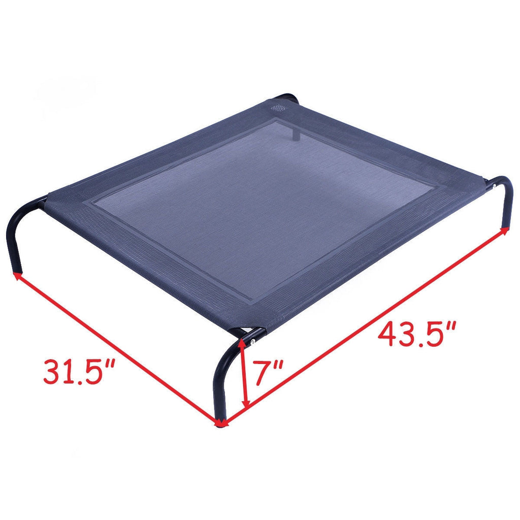 Elevated Pet Bed for Large Dogs - Color: Gray - Size: L