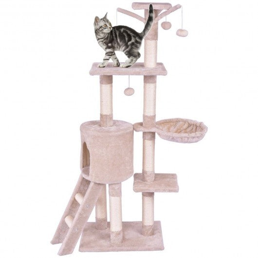 56 Inch Condo Scratching Posts Ladder Cat Play Tree