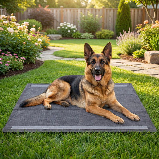 35.5" x 24" Charcoal?Dog Pee Pads 6-Layer for Dogs-Black