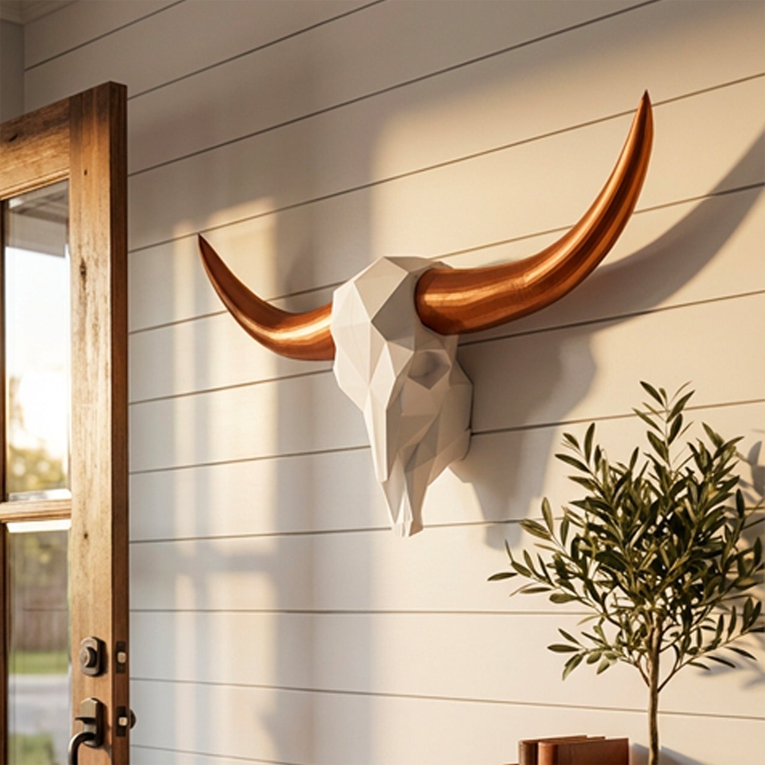 Low Poly Steer Horns and Skull