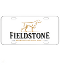 Fieldstone License Plate White