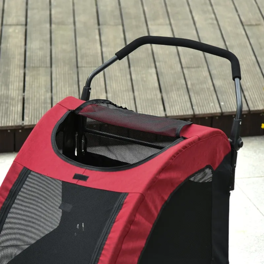 Foldable Pet Stroller with Storage Pocket