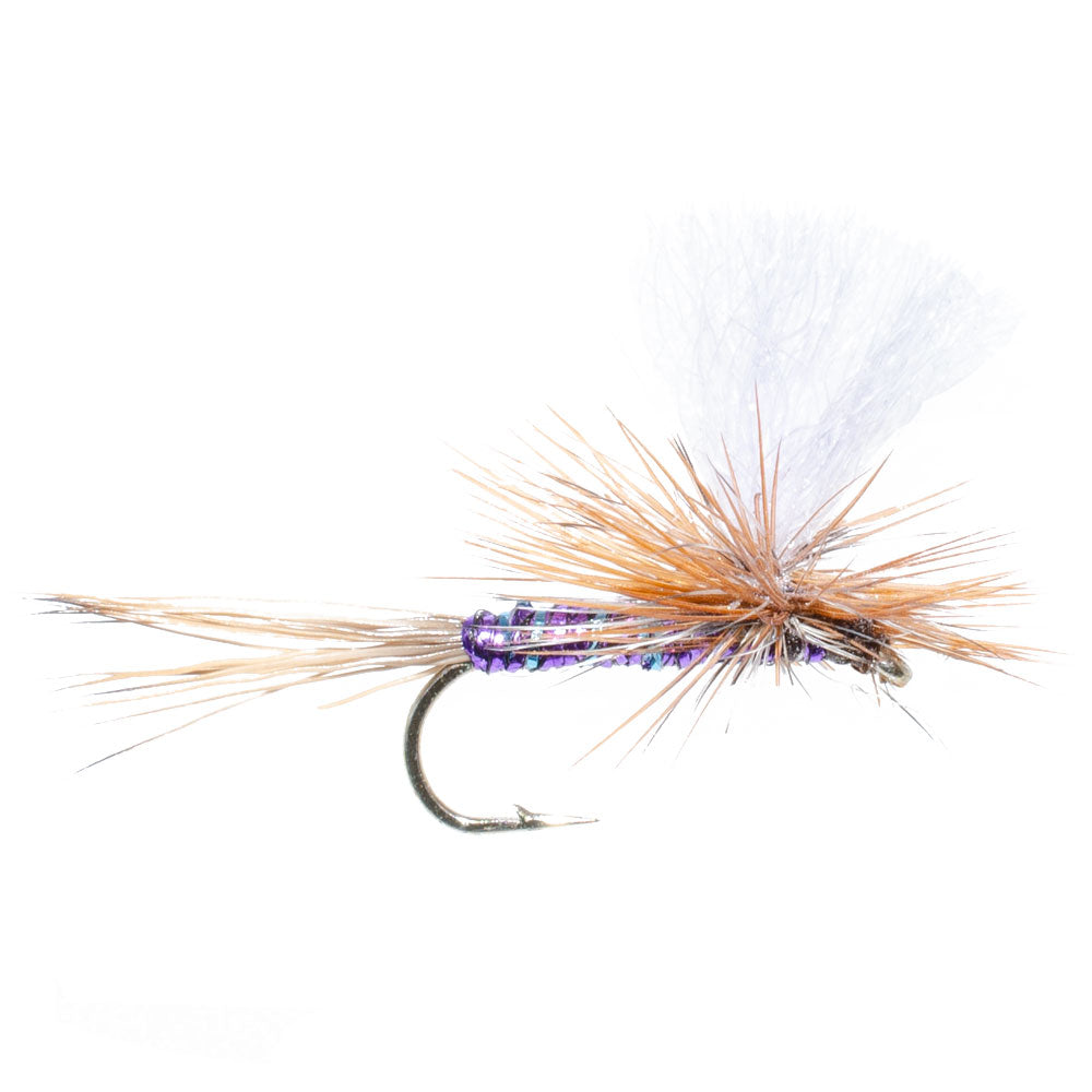 Parachute Super Flash Purple Haze Dry Fly - 12 Flies Size 18