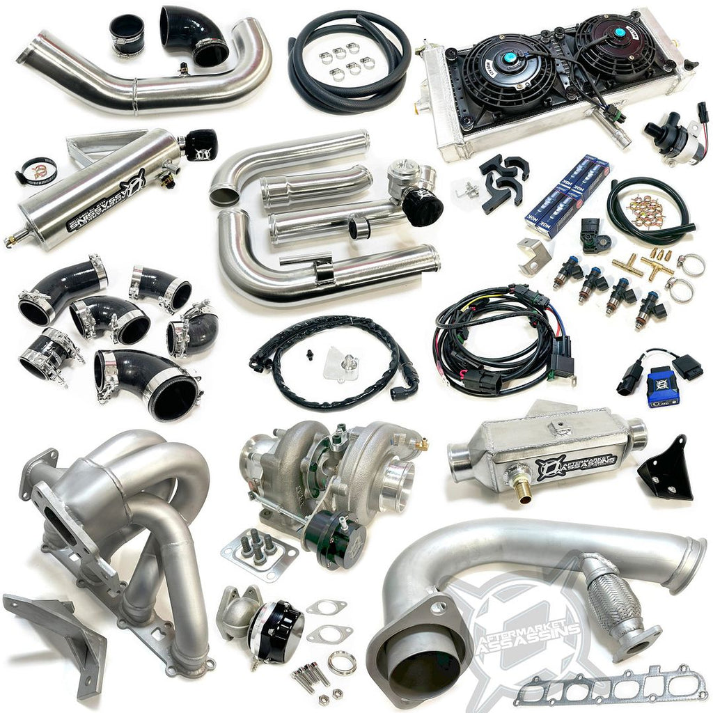 Aftermarket Assassins 4 Cylinder Complete Turbo Kit 350-515hp for 2022+ RZR Pro R