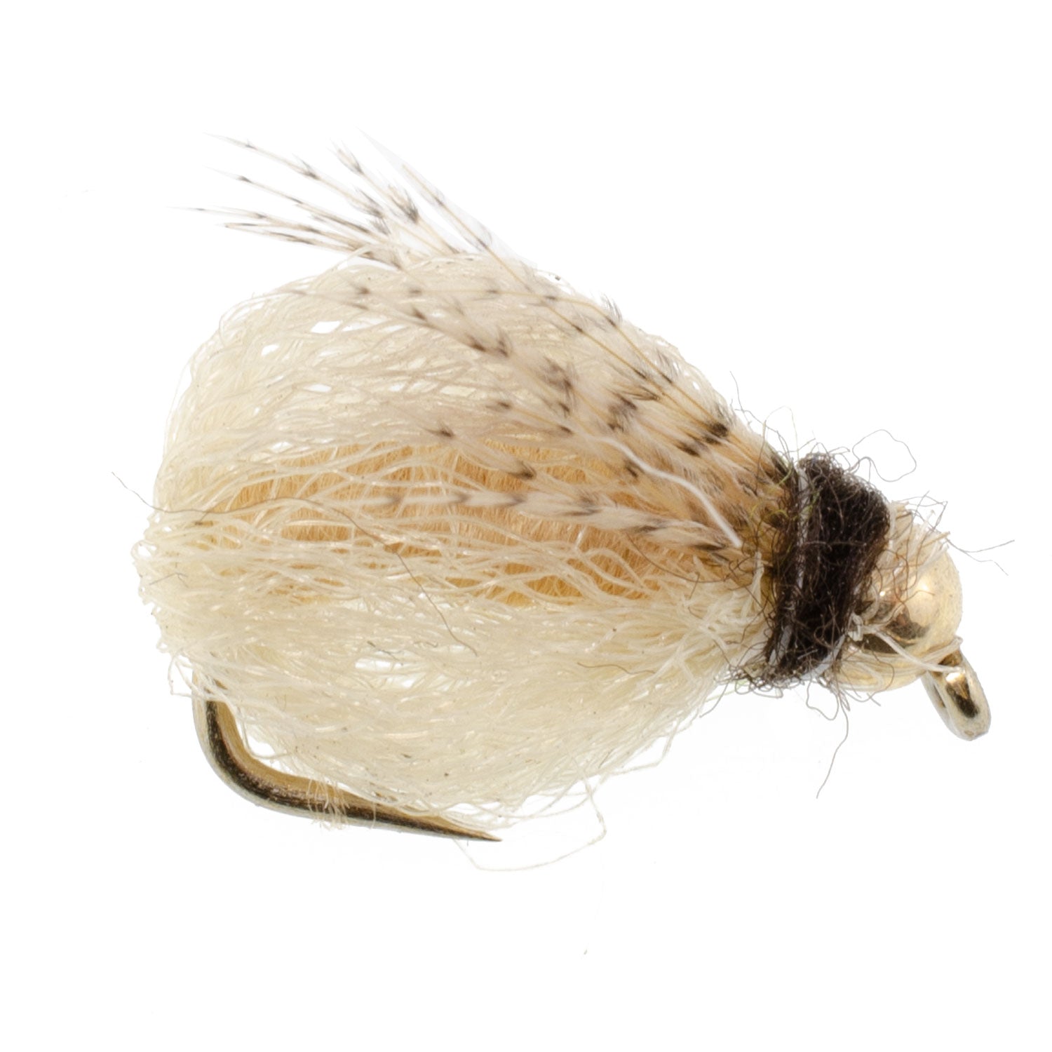 3 Pack Bead Head LaFontaine Tan Deep Sparkle Caddis Pupa - Hook Size 18