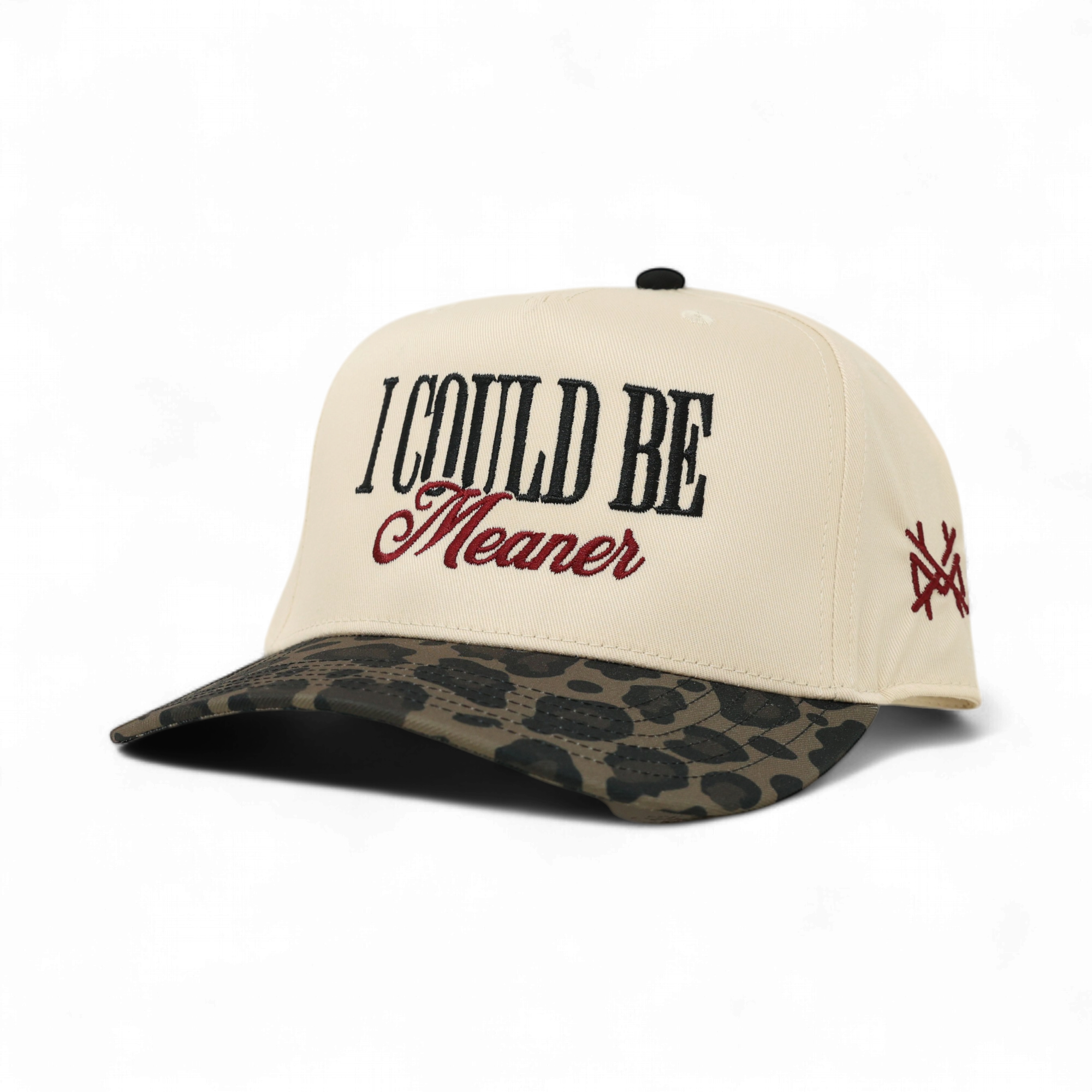 I Could Be Meaner Snapback Hat - Embroidered Statement Cap