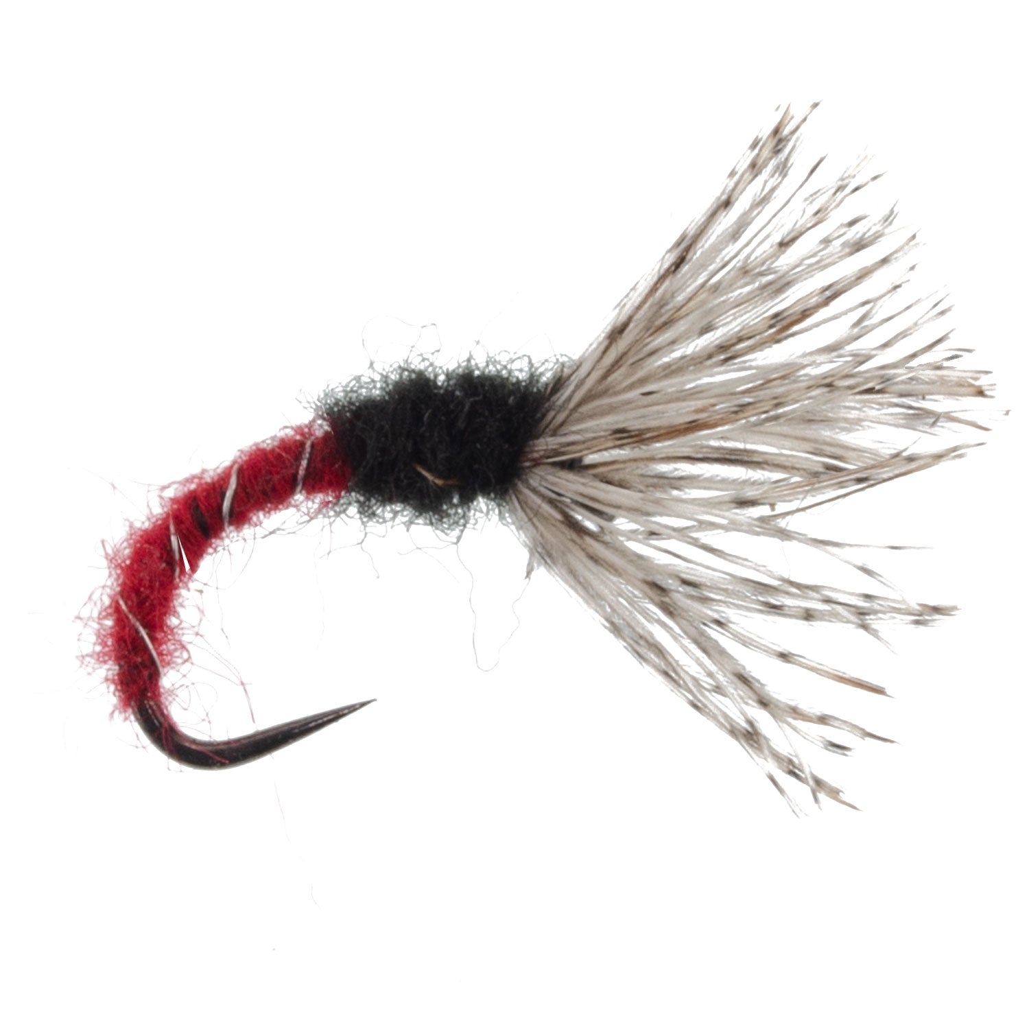 Red Zebra Sakasa Kebari - 6 Tenkara Flies - Size 16