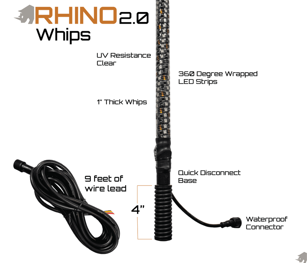 Rhino Lights Standard 1" Whip Lights