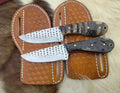 Rustic Cowboy Everyday Carry Knife – 8" Fall Edition Steel Blade, Sheep Horn Handle & Leather Sheath