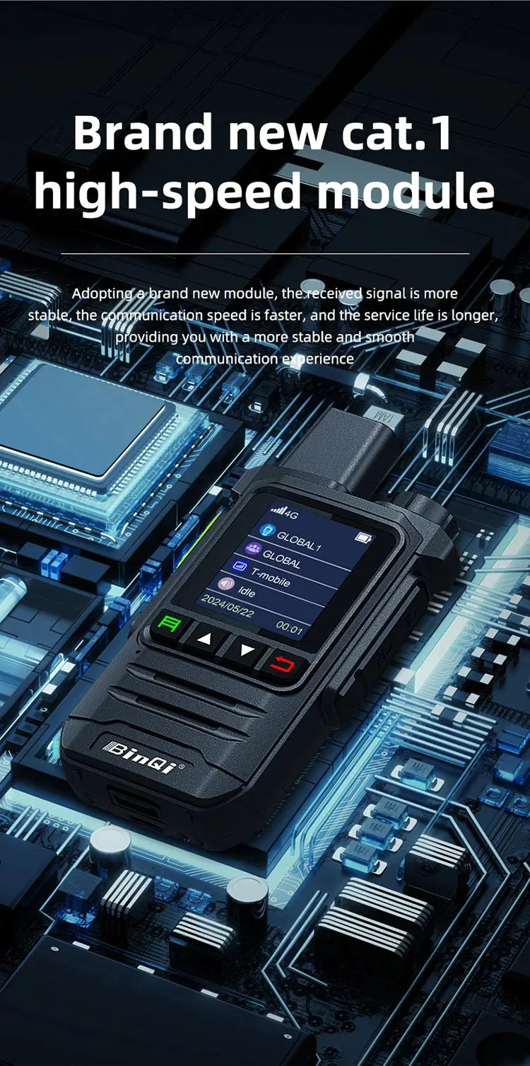 BINQI-K6 4G POC Walkie Talkie - 5000km Global Range