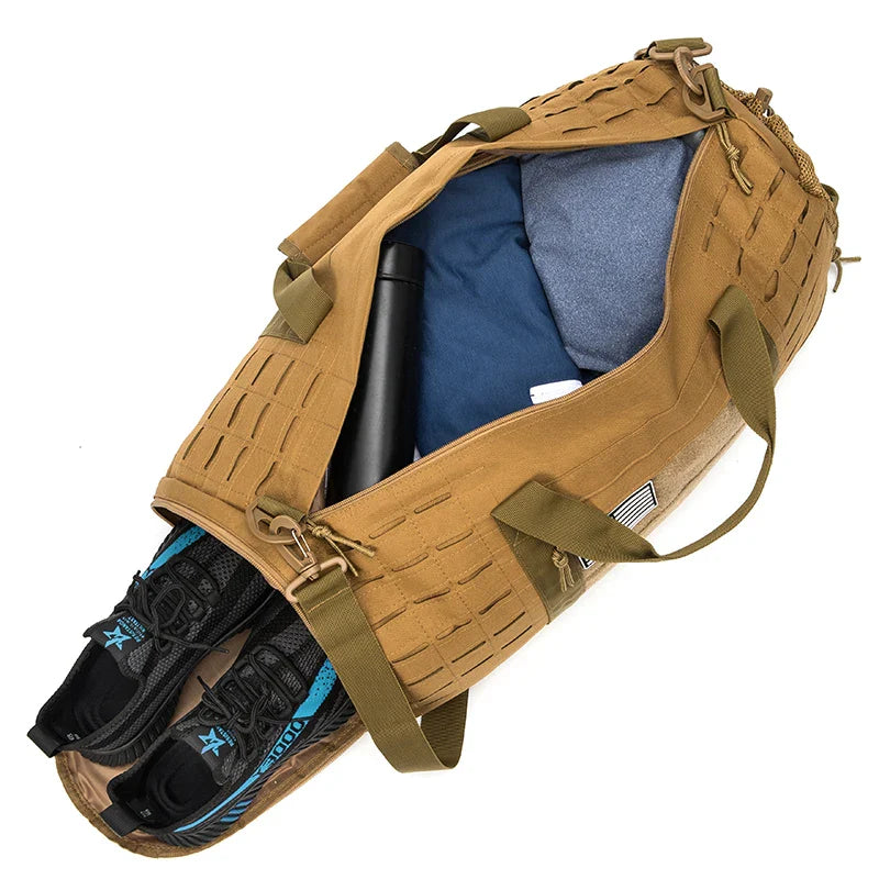Heavy-Duty Gym Bag with Multiple Compartments and Shoe Storage