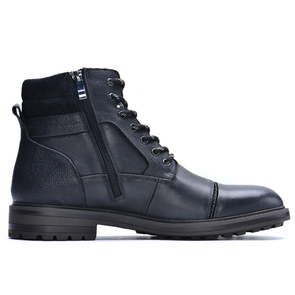 Men's Genuine Leather British Ankle Boots - Business Casual
