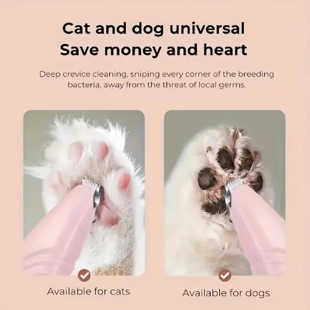 Electric Pet Trimmer for Cats & Dogs – Quiet USB Trimmer