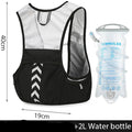 Running Hydration Backpack: 5L with 2L Water Bladder & 500ml Bottle