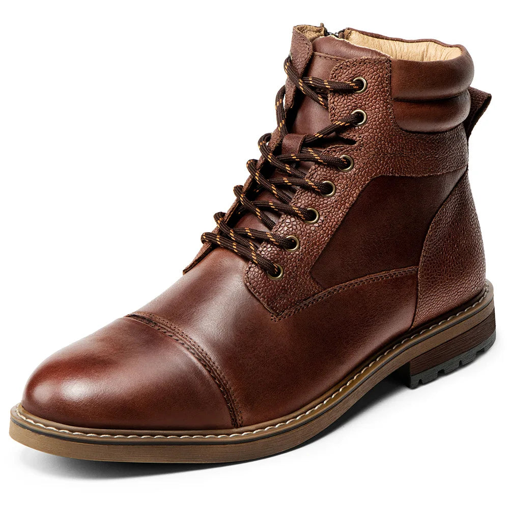Men's Genuine Leather British Ankle Boots - Business Casual