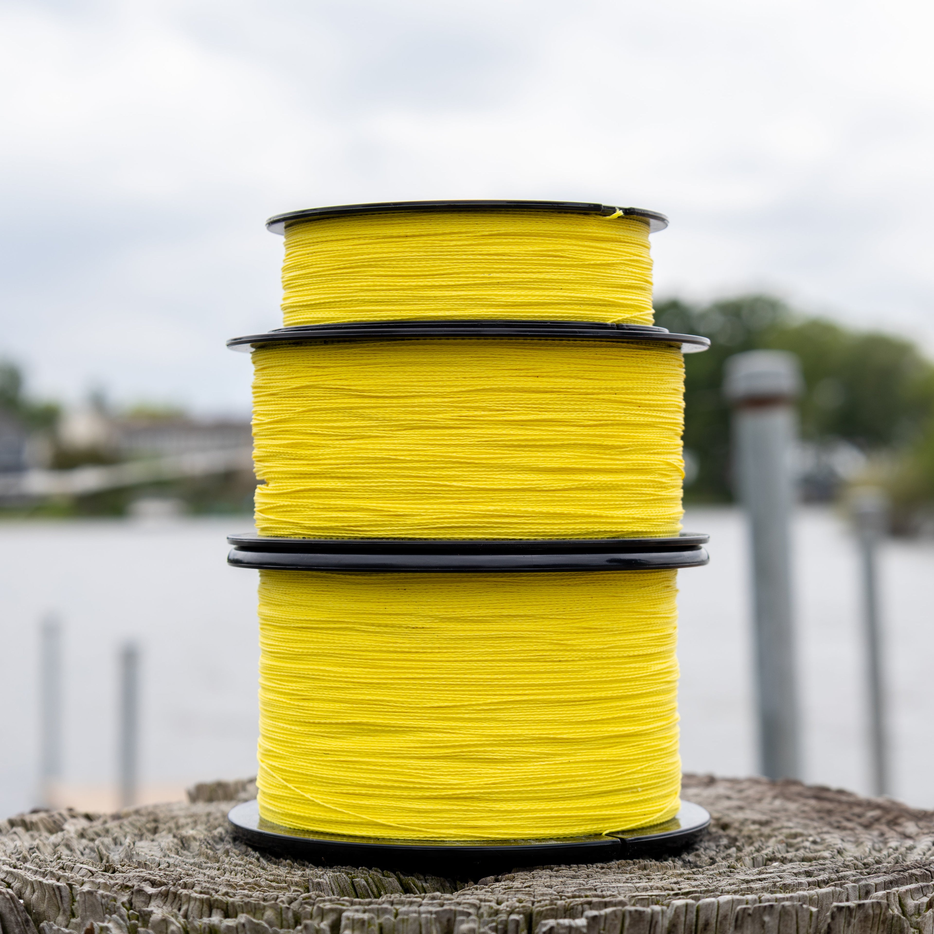 Reaction Tackle Braided Fishing Line - NO FADE Yellow - NEW