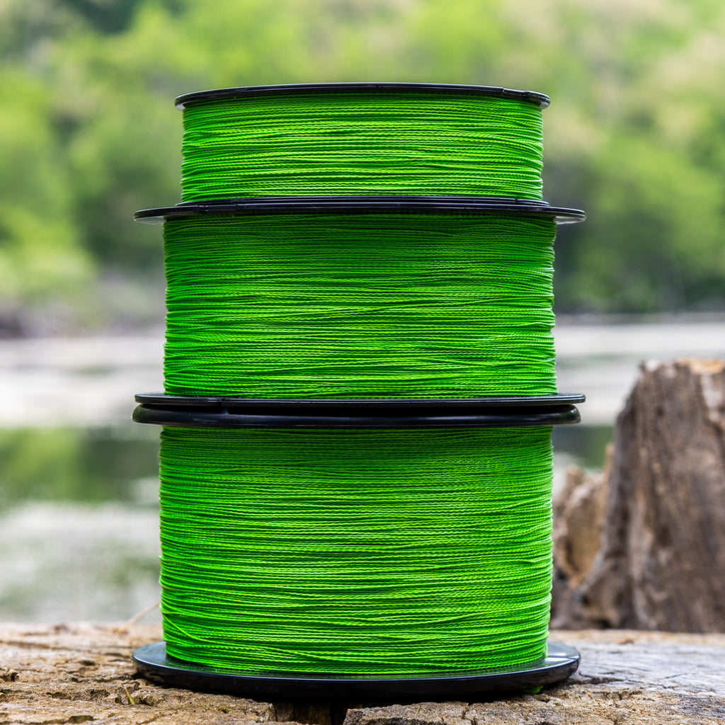 Reaction Tackle Braided Fishing Line - NO FADE Hi Vis Green - NEW