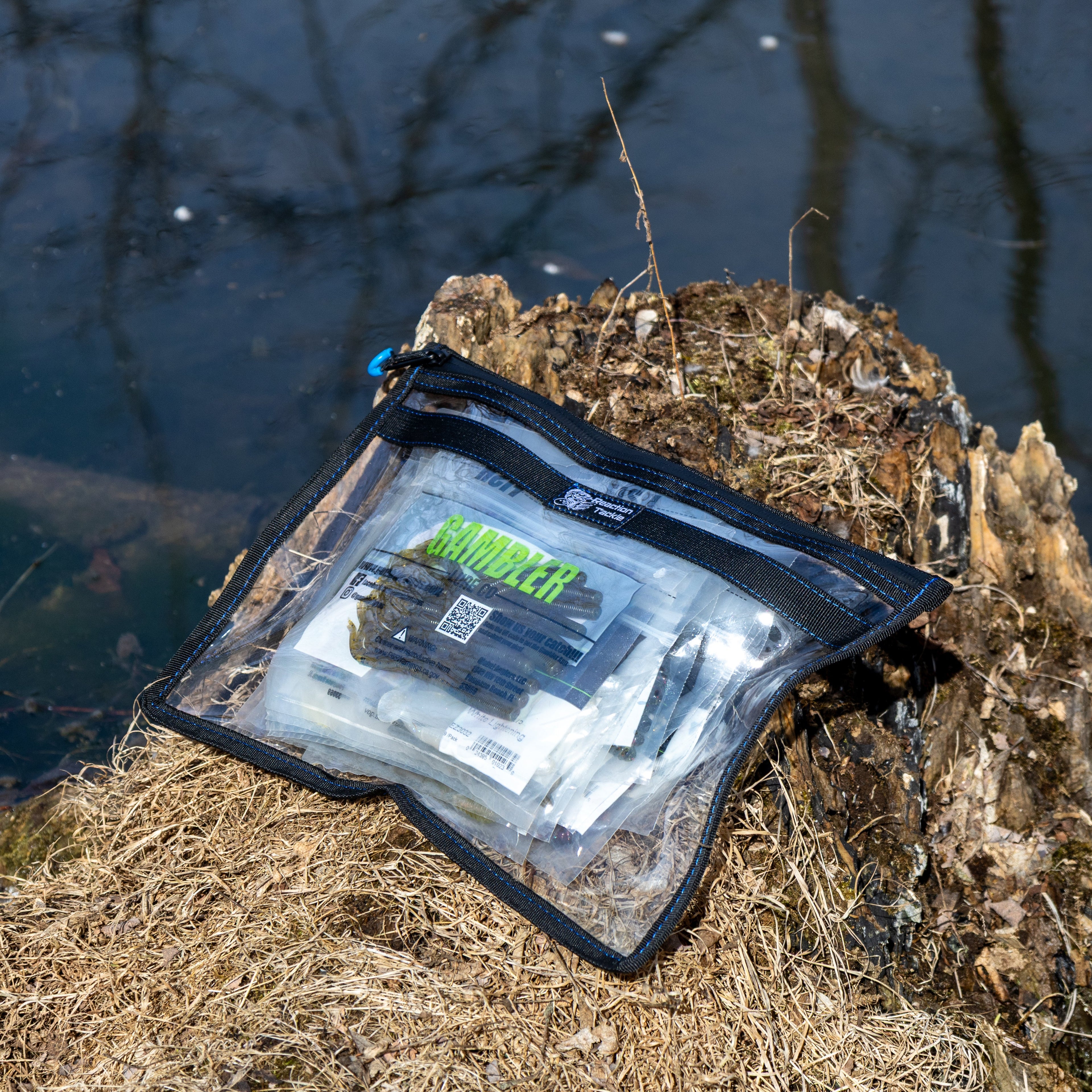 Reaction Tackle Clear Storage Bag Tackle Pak - Water-Resistant Plastic Storage - New