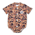 Brown camo baseball baby boy romper