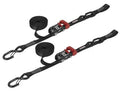 PRP SPEEDSTRAP 1" x 15' Ratcheting Tie Down Straps w/ 'S' Hooks & Soft Ties - 2 Pack