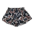 Dark camo kids girls summer active yoga shorts
