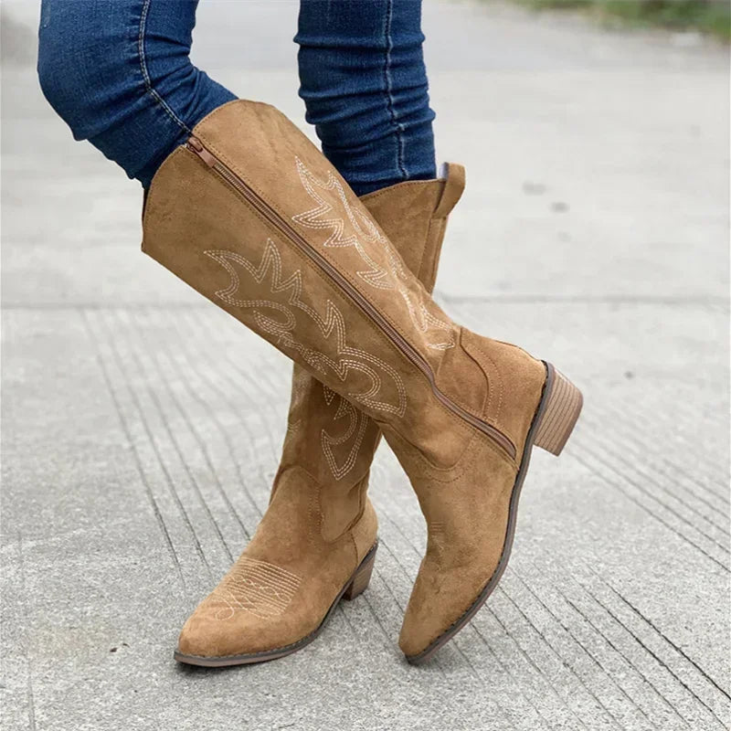 Step Out in Style: Women's High Knee Cowboy Boots