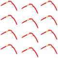 San Juan Double Bead Power Worm Red V-Rib - 1 Dozen Nymph Flies Hook Size 12