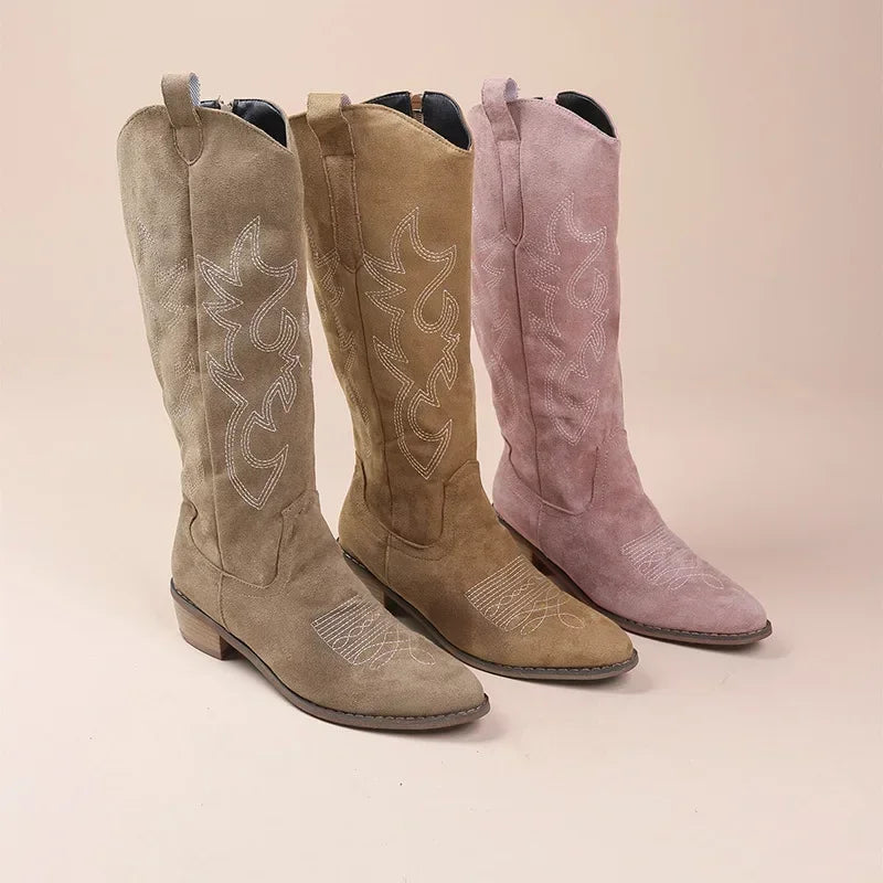 Step Out in Style: Women's High Knee Cowboy Boots