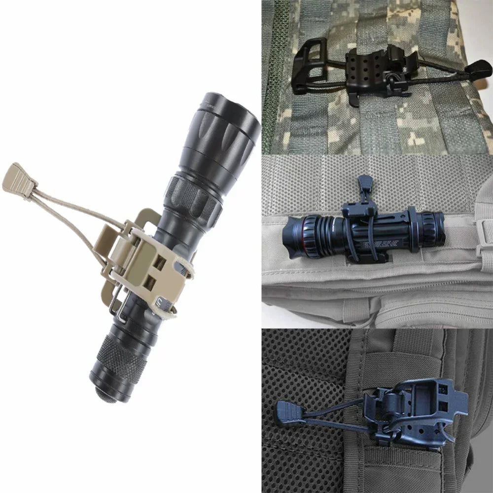 Versatile Flashlight Clip & Tool Holder for Outdoor Adventures