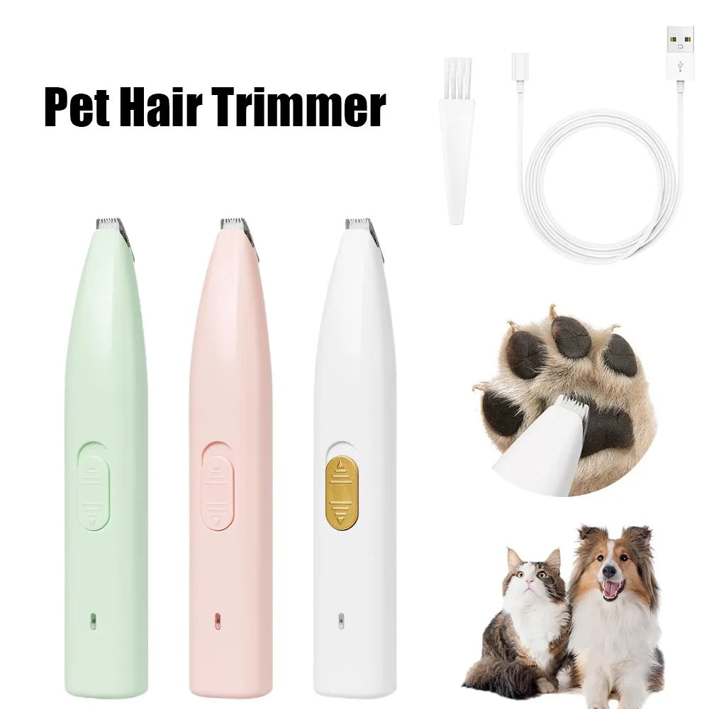 Electric Pet Trimmer for Cats & Dogs – Quiet USB Trimmer