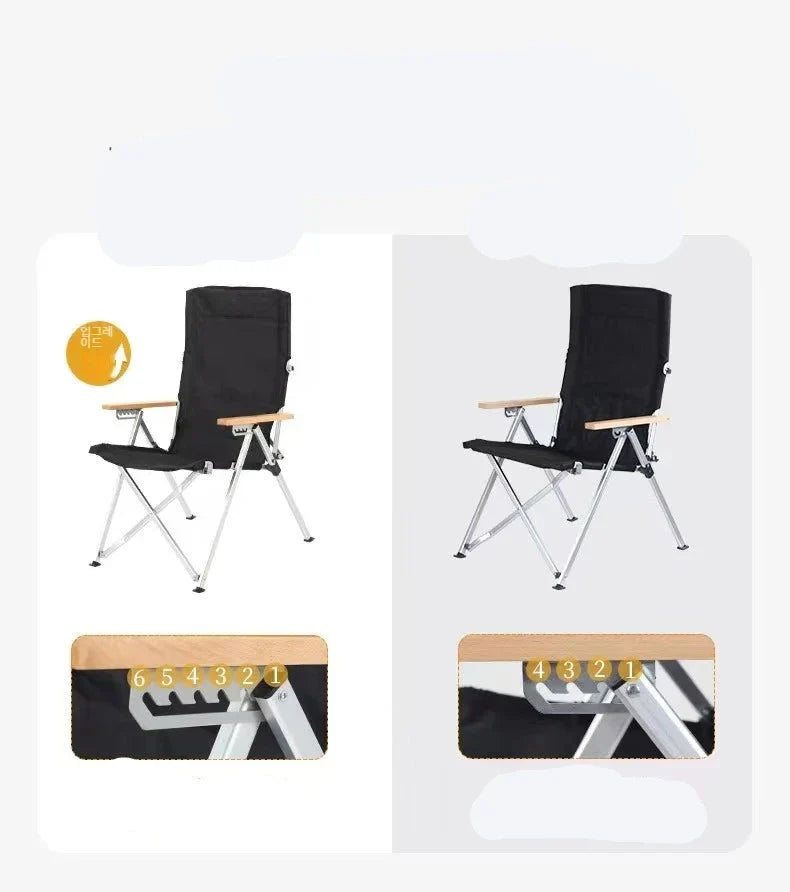 Lightweight Wooden Camping Chair for Outdoor Relaxation