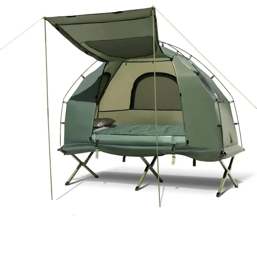 Sleep Elevated and Protected: All in One Tent Cot