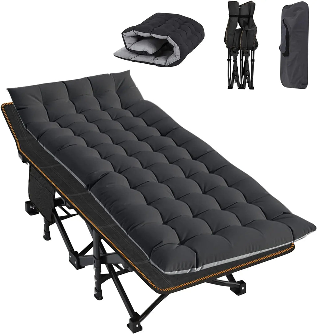 Comfortable Camping Cot with Durable Oxford Fabric