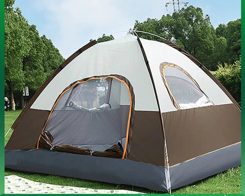 Quick Set 3-4 Person Camping Tent with Sunshade
