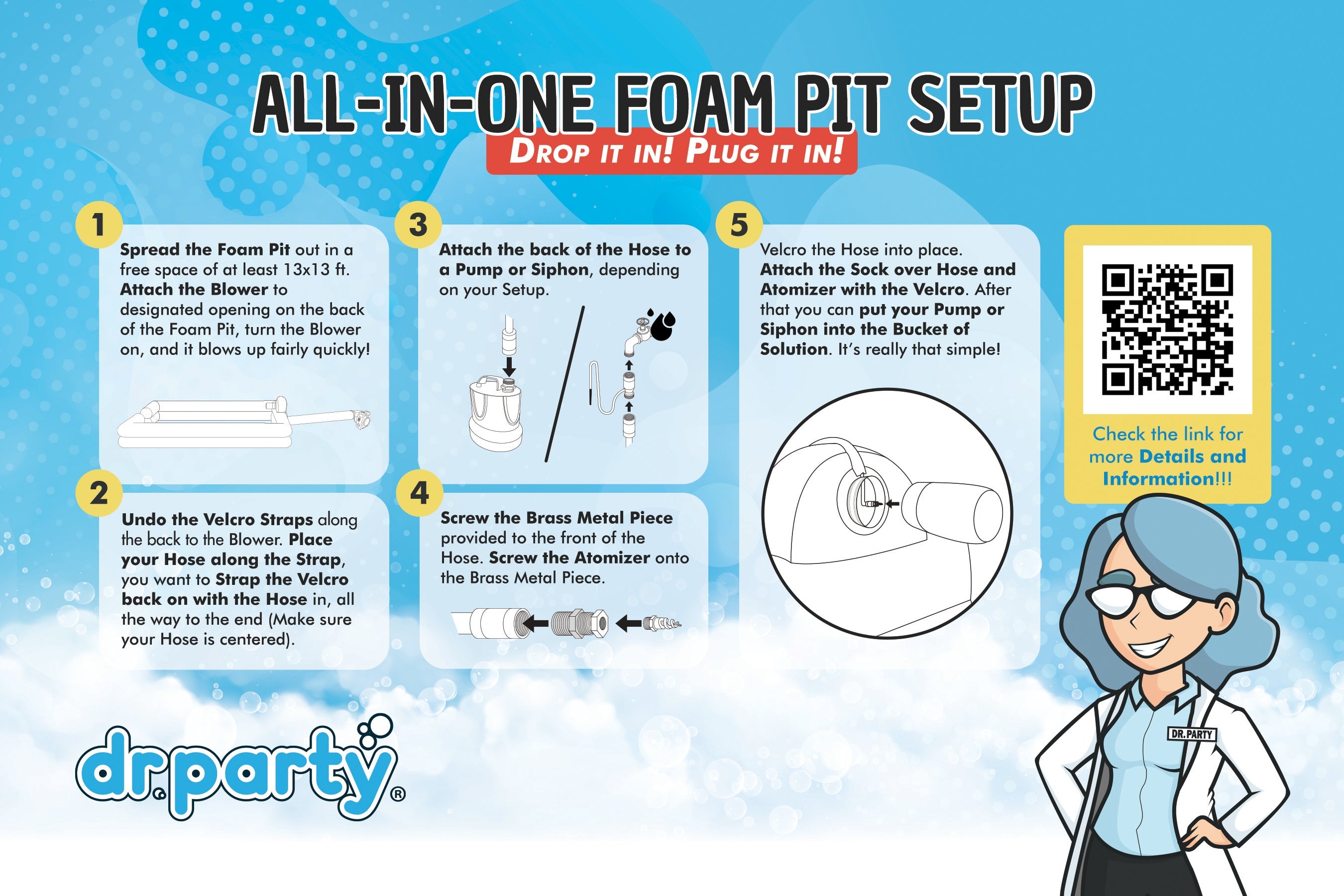 FOAM POWDER PACKS – 102 PACKS + All in one backyard foam pit