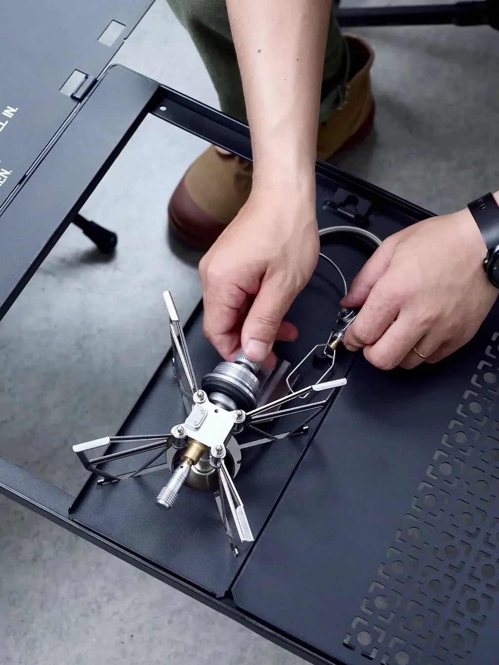All-in-One Camping Kitchen Table Stove Rack & Accessories