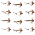 Orange Shakey Bealy Fall Soft Hackle Wet Fly - 1 Dozen Flies Hook Size 10