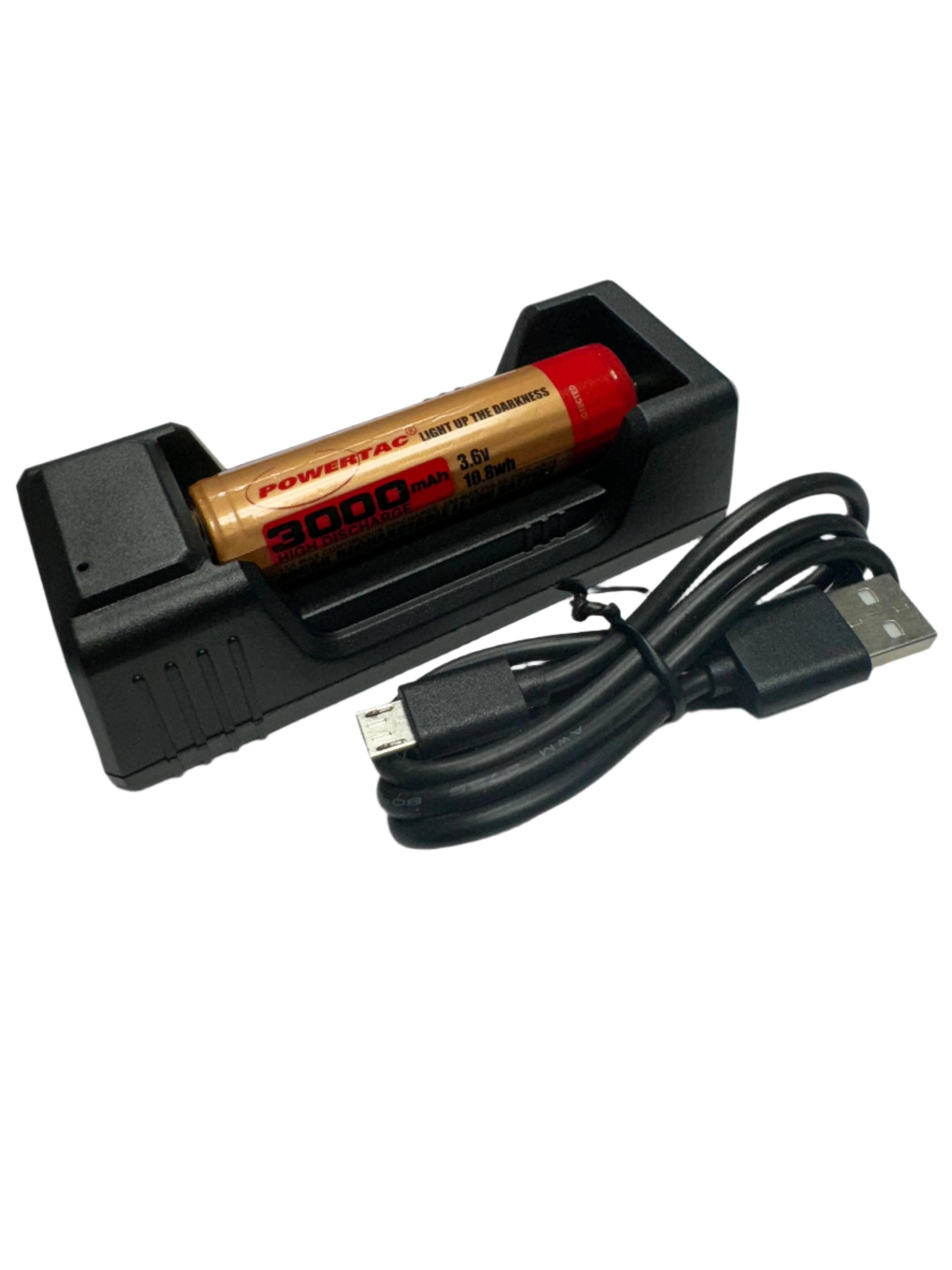 Powertac Single Bay USB Charger (18650)