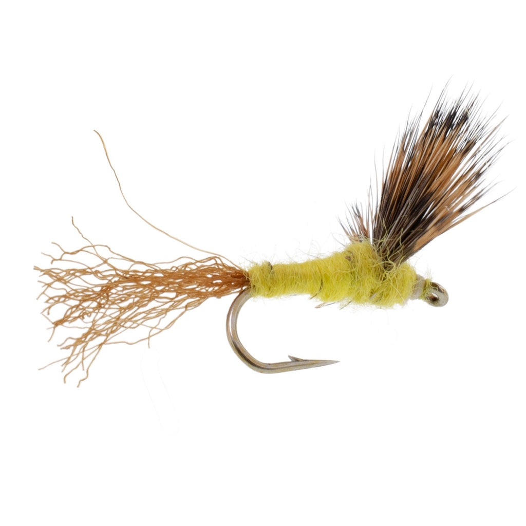 Sparkle Dun Pale Morning Dun PMD Yellow Body Mayfly 6 Flies Hook Size 14